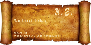 Martini Edda névjegykártya